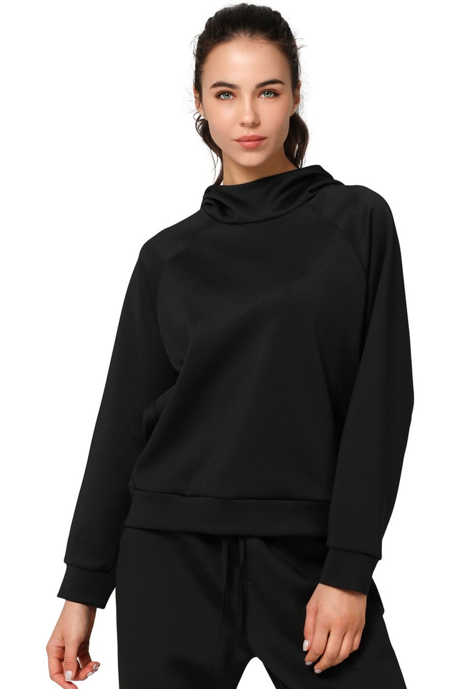 Tops Yvette | Hoodie Asana Black