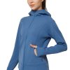 Tops Yvette | Zip Hoodie Clea Blue