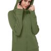 Tops Yvette | Zip Hoodie Liz Dark Green