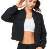 Tops Yvette | Jacke Waffle Black