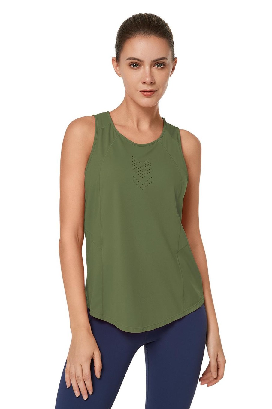 Tops Yvette | Tank Top Carrie Dark Green