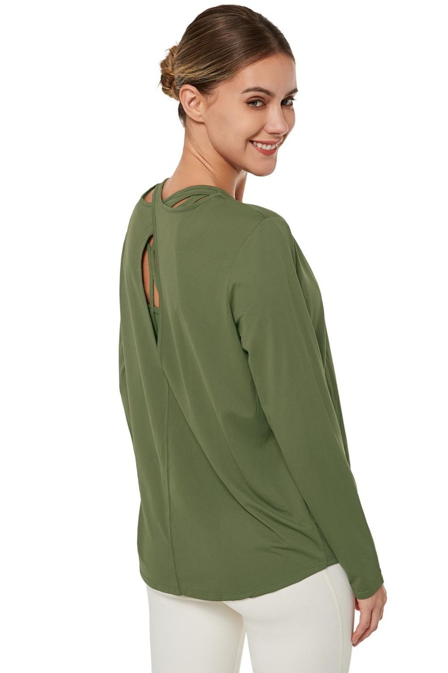 Tops Yvette | Longsleeve Merle Dark Green