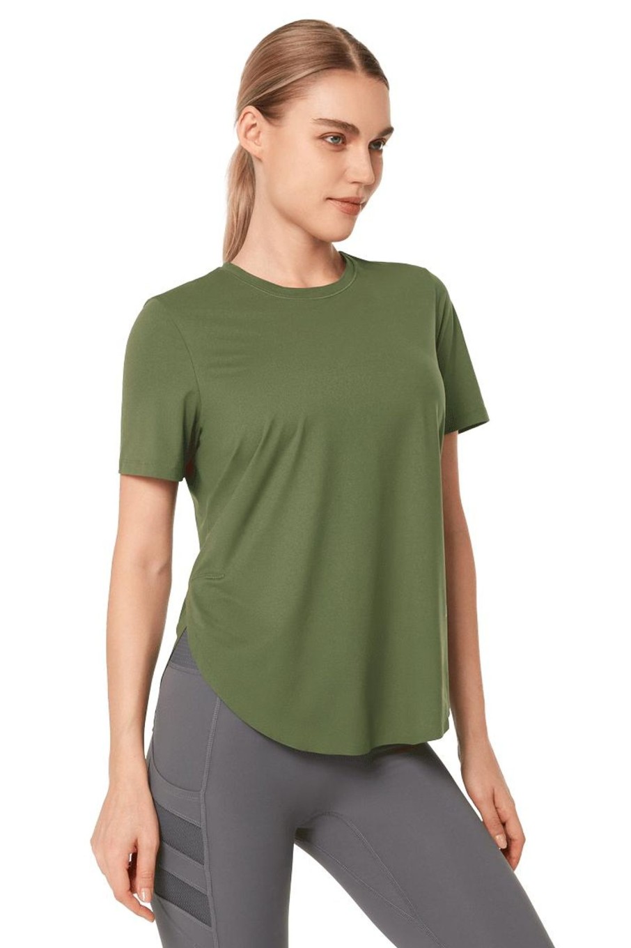 Tops Yvette | T-Shirt Samar 2 Dark Green