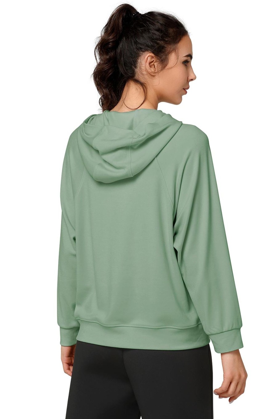 Tops Yvette | Hoodie Dreamy Green