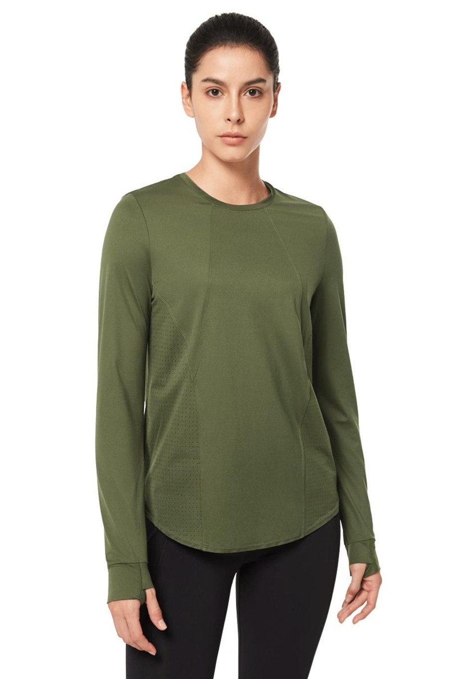 Tops Yvette | Longsleeve Inka Dark Green