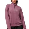 Tops Yvette | Zip Sweatshirt Comfy Wine