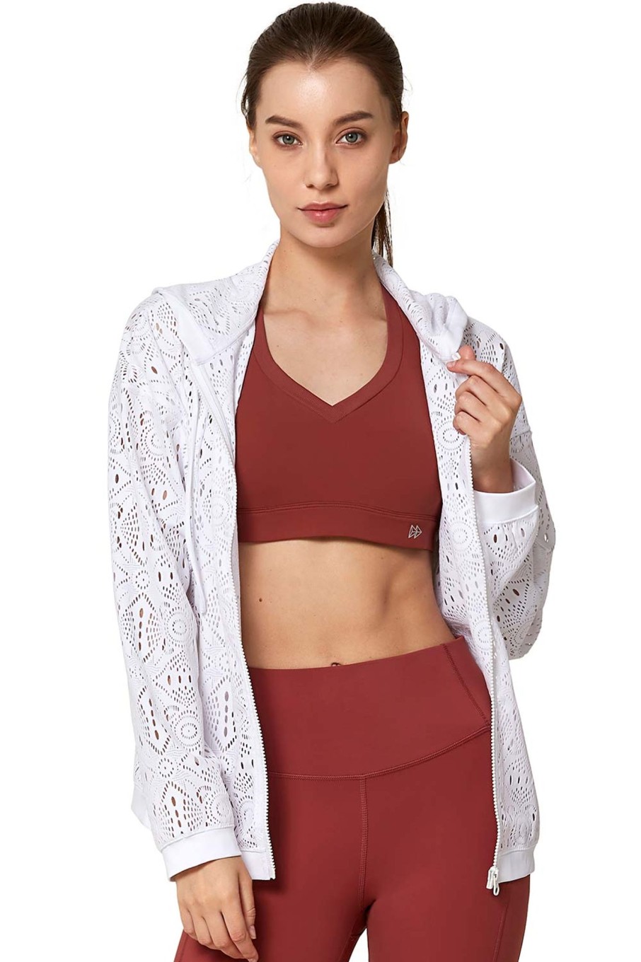 Tops Yvette | Zip Hoodie Ibiza White