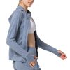 Tops Yvette | Zip Hoodie Jules Blue