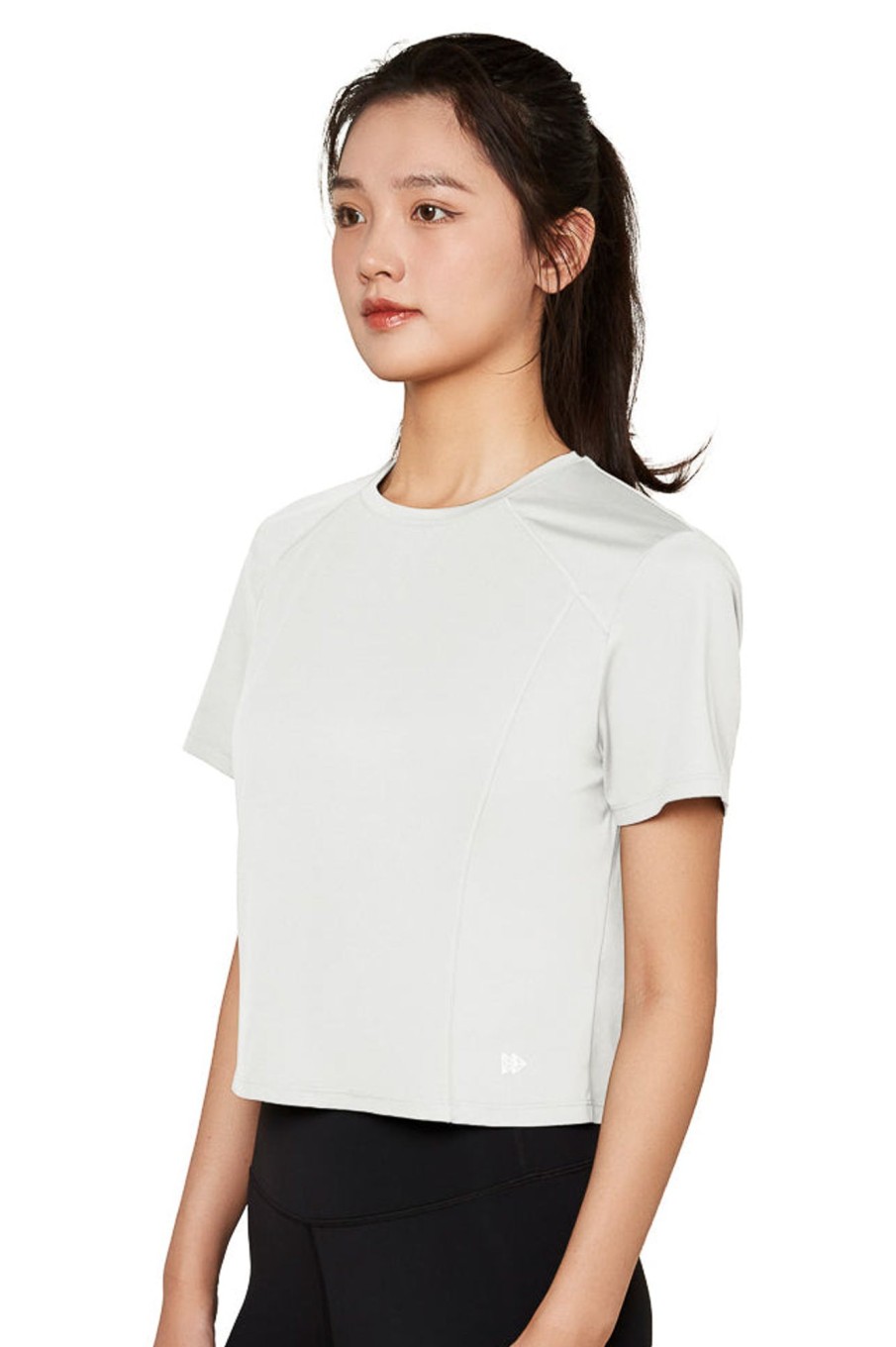 Tops Yvette | Cropped T-Shirt Mel White