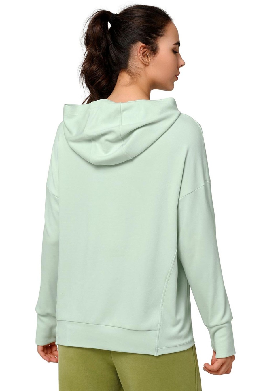 Tops Yvette | Hoodie Comfy Light Green